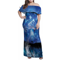 NZ Maori Matariki Scenery Family Matching Off Shoulder Maxi Dress and Hawaiian Shirt Galaxy Sky