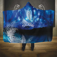 NZ Maori Matariki Scenery Hooded Blanket Galaxy Sky