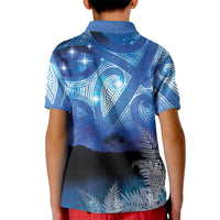 NZ Maori Matariki Scenery Kid Polo Shirt Galaxy Sky