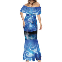 NZ Maori Matariki Scenery Mermaid Dress Galaxy Sky