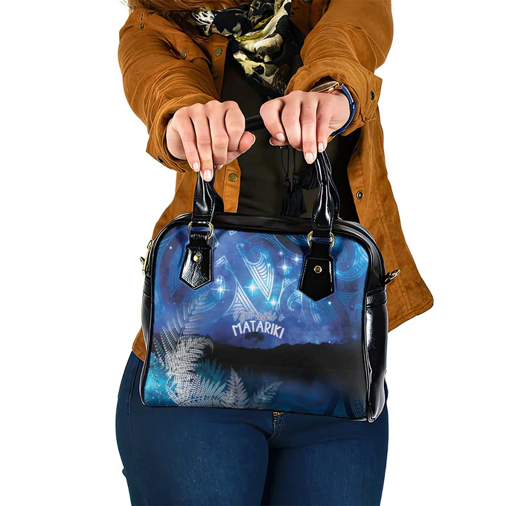 NZ Maori Matariki Scenery Shoulder Handbag Galaxy Sky