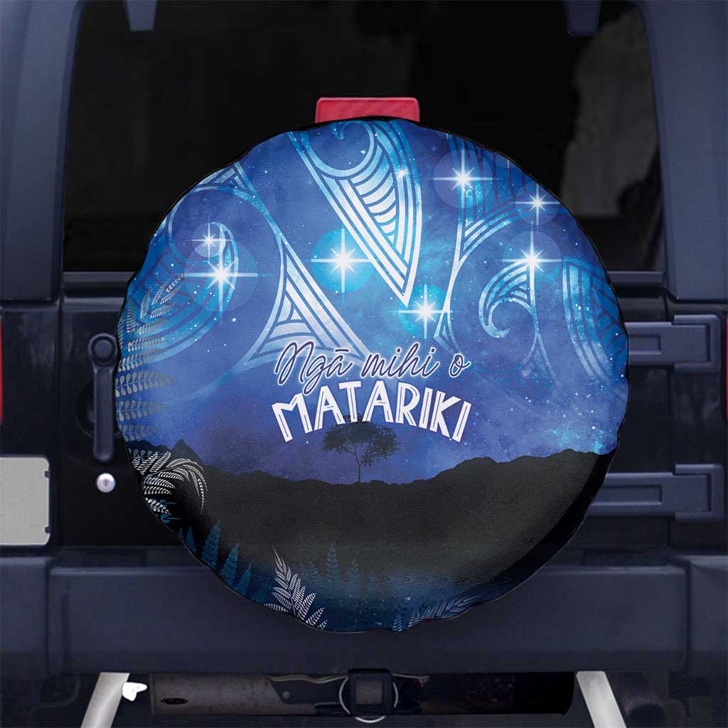 NZ Maori Matariki Scenery Spare Tire Cover Galaxy Sky