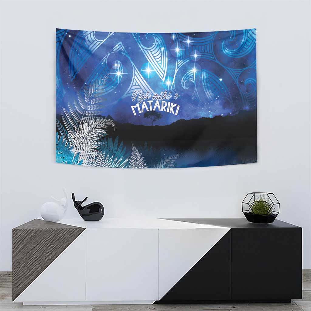 NZ Maori Matariki Scenery Tapestry Galaxy Sky