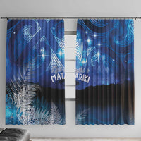 NZ Maori Matariki Scenery Window Curtain Galaxy Sky