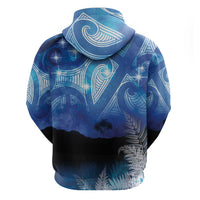 NZ Maori Matariki Scenery Zip Hoodie Galaxy Sky