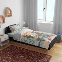 Christmas In July - Hawaii Retro Bedding Set Lost In Parrot-dise