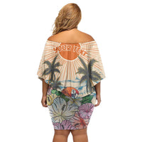 Personalized Christmas In July - Hawaii Retro Family Matching Off Shoulder Short Dress and Hawaiian Shirt Lost In Parrot-dise LT7 - Polynesian Pride