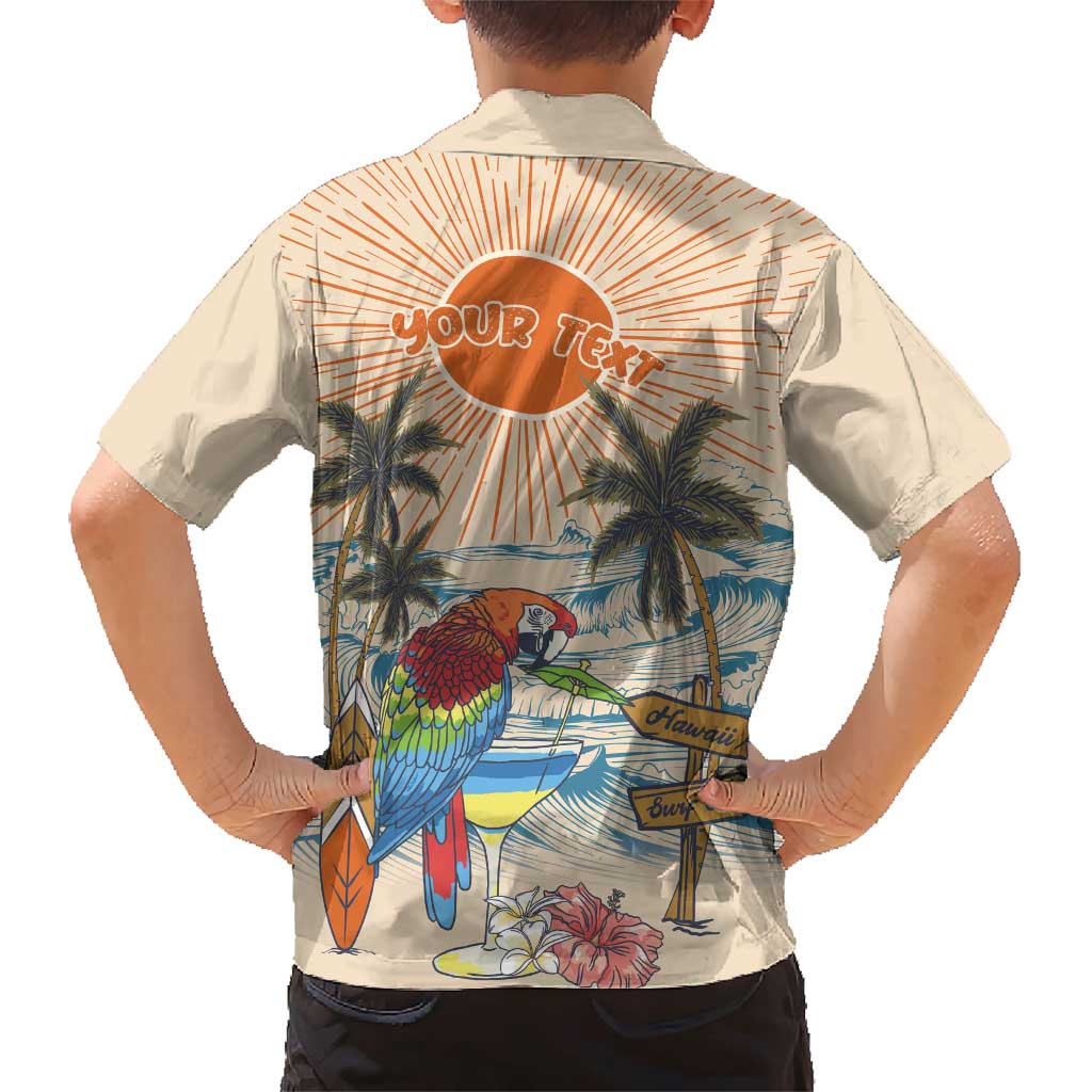 Personalized Christmas In July - Hawaii Retro Family Matching Short Sleeve Bodycon Dress and Hawaiian Shirt Lost In Parrot-dise LT7 - Polynesian Pride