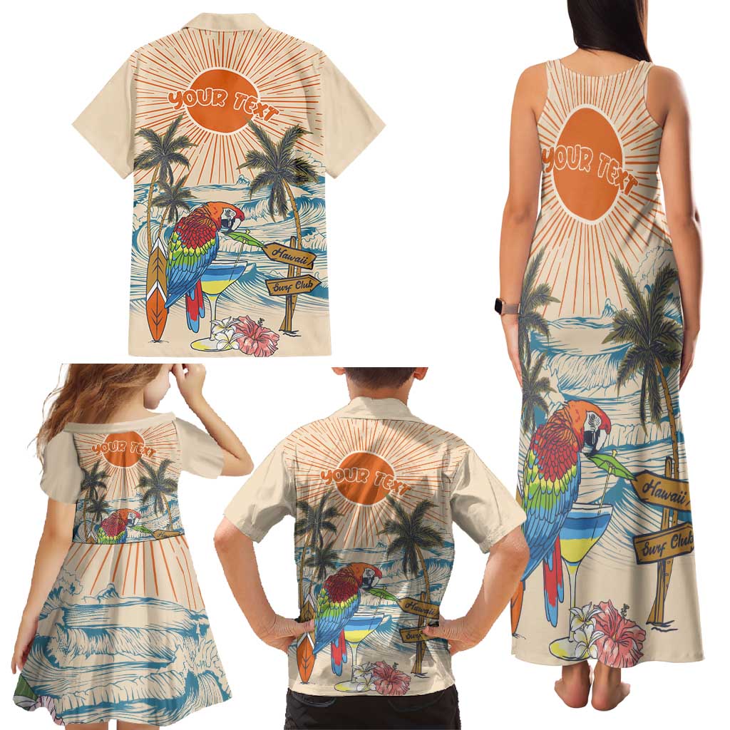 Personalized Christmas In July - Hawaii Retro Family Matching Tank Maxi Dress and Hawaiian Shirt Lost In Parrot-dise LT7 - Polynesian Pride