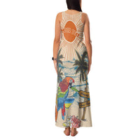 Personalized Christmas In July - Hawaii Retro Family Matching Tank Maxi Dress and Hawaiian Shirt Lost In Parrot-dise LT7 - Polynesian Pride