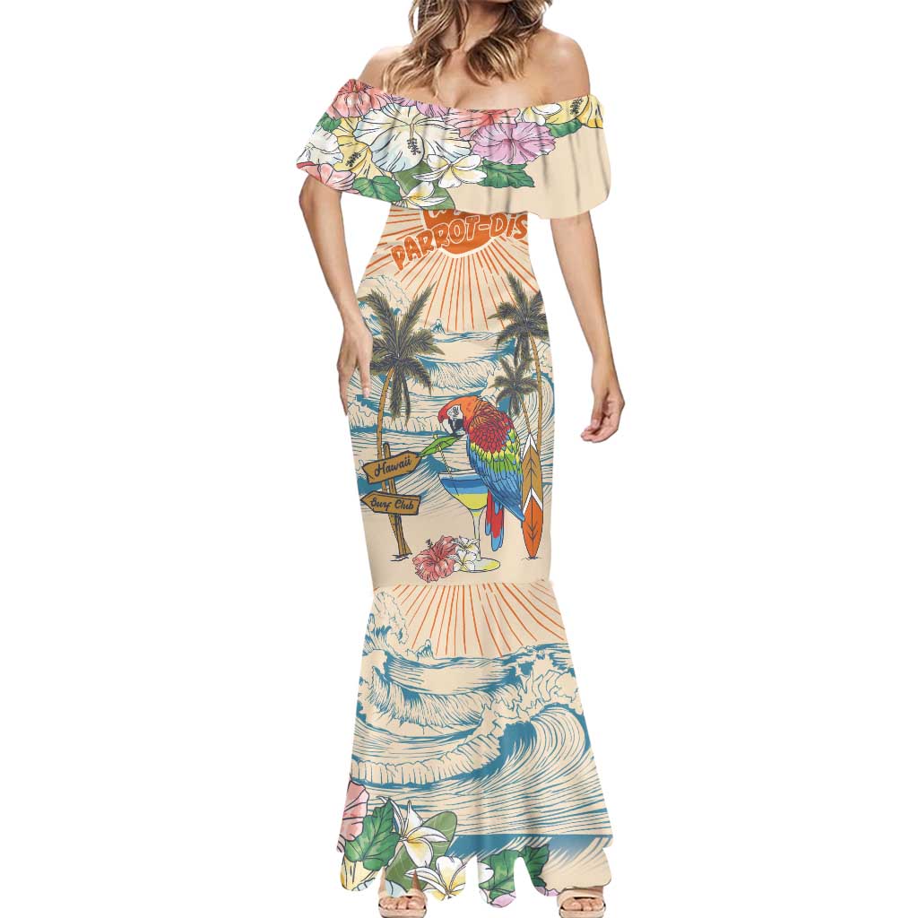 Personalized Christmas In July - Hawaii Retro Mermaid Dress Lost In Parrot-dise LT7 - Polynesian Pride