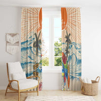 Christmas In July - Hawaii Retro Window Curtain Lost In Parrot-dise LT7 - Polynesian Pride