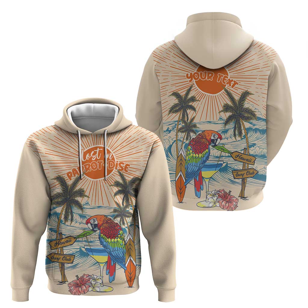 Personalized Christmas In July - Hawaii Retro Zip Hoodie Lost In Parrot-dise LT7 - Polynesian Pride