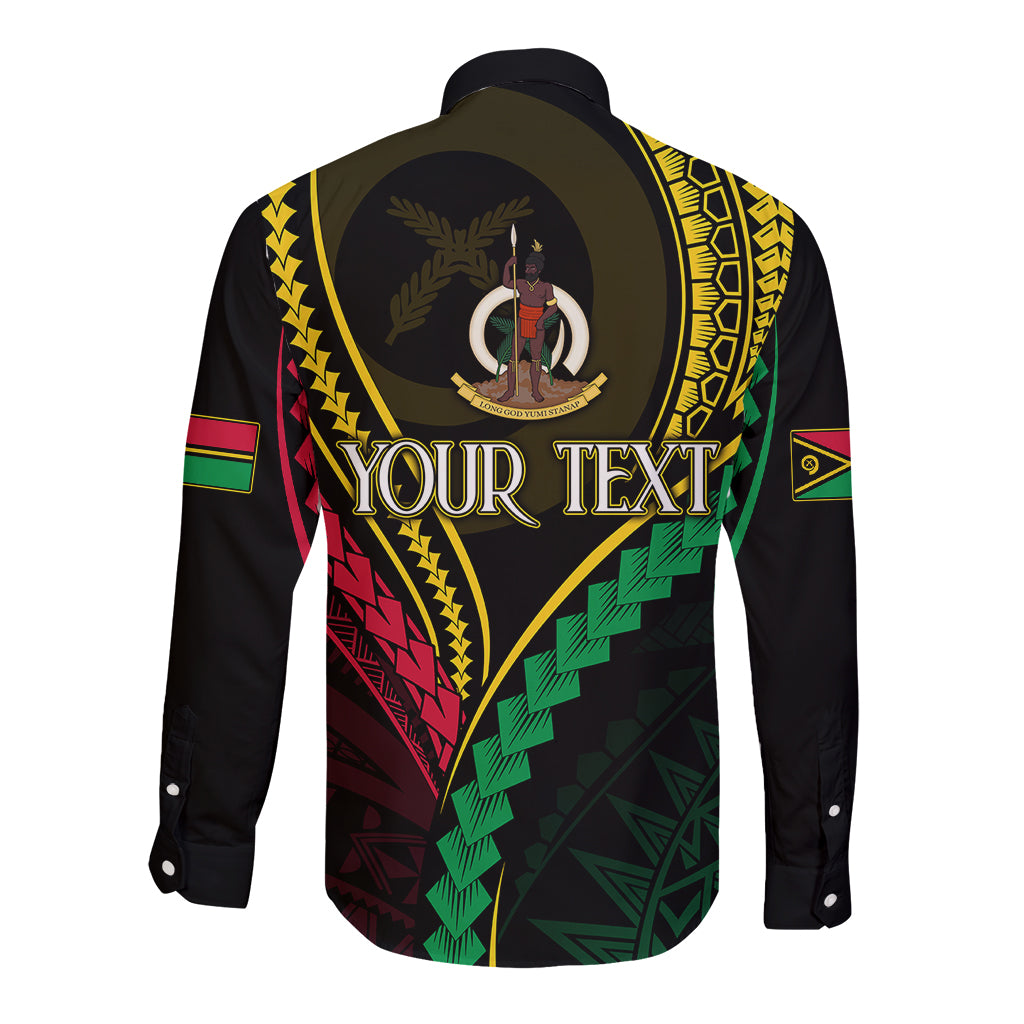 Personalised Vanuatu Long Sleeve Button Shirt 43rd Hapi Indipendens Long LT7 - Polynesian Pride