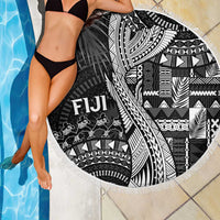 Fiji Rugby Bula Masi Beach Blanket Fish Tail Kaivity Cibi - Black
