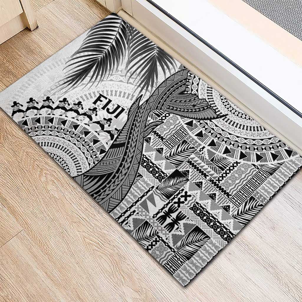 Fiji Rugby Bula Masi Rubber Doormat Fish Tail Kaivity Cibi - White