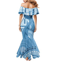 Fiji Rugby Personalised Bula Masi Family Matching Mermaid Dress and Hawaiian Shirt Fish Tail Kaivity Cibi - Turquoise
