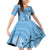 Fiji Rugby Personalised Bula Masi Family Matching Off Shoulder Short Dress and Hawaiian Shirt Fish Tail Kaivity Cibi - Turquoise