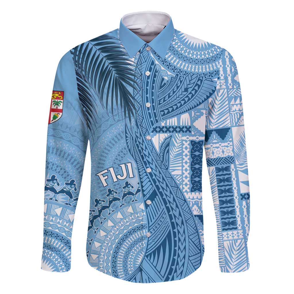 Fiji Rugby Personalised Bula Masi Family Matching Summer Maxi Dress and Hawaiian Shirt Fish Tail Kaivity Cibi - Turquoise