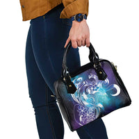 Aloha Hawaii Turtle Shoulder Handbag Teal Purple Ribbon - Polynesian Pride