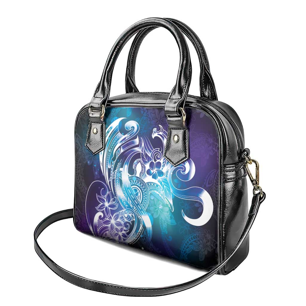 Aloha Hawaii Turtle Shoulder Handbag Teal Purple Ribbon - Polynesian Pride