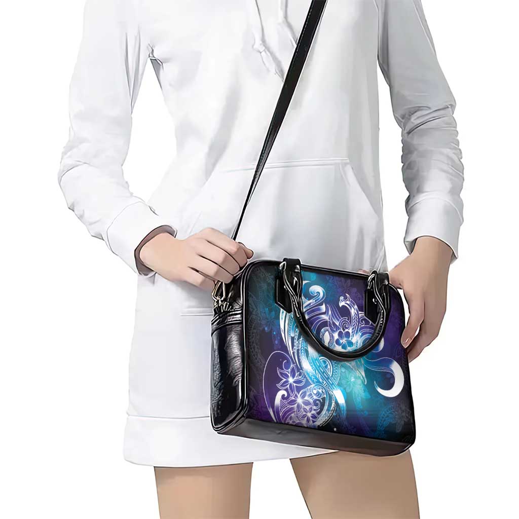 Aloha Hawaii Turtle Shoulder Handbag Teal Purple Ribbon - Polynesian Pride