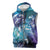Aloha Hawaii Turtle Sleeveless Zip Hoodie Teal Purple Ribbon - Polynesian Pride