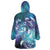 Aloha Hawaii Turtle Wearable Blanket Hoodie Teal Purple Ribbon - Polynesian Pride