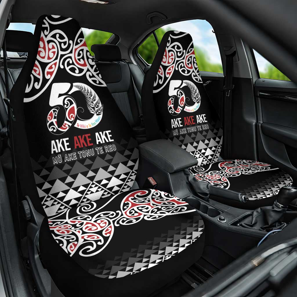 Kia Kaha Te Reo Maori Car Seat Cover 50 Years Mo Ake Tonu Te Reo - Polynesian Pride