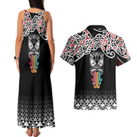Kia Kaha Te Reo Maori Couples Matching Tank Maxi Dress and Hawaiian Shirt 50 Years Mo Ake Tonu Te Reo LT7 - Polynesian Pride