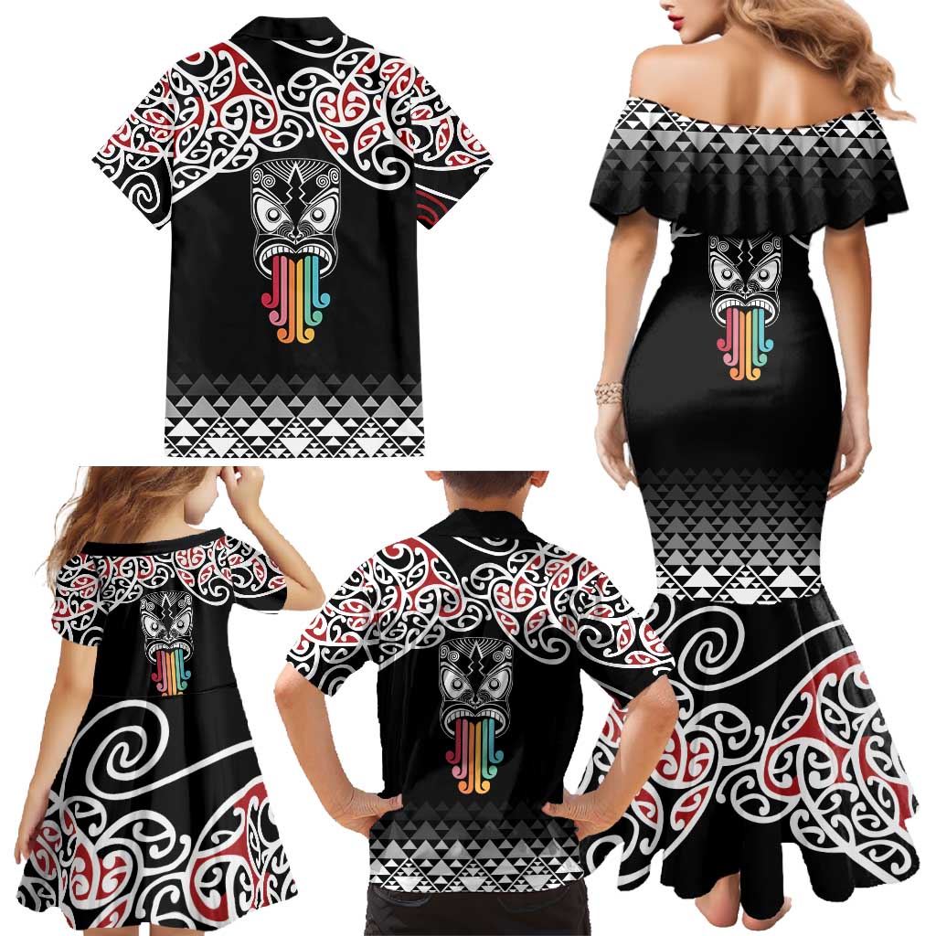 Kia Kaha Te Reo Maori Family Matching Mermaid Dress and Hawaiian Shirt 50 Years Mo Ake Tonu Te Reo LT7 - Polynesian Pride