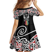 Kia Kaha Te Reo Maori Family Matching Off Shoulder Maxi Dress and Hawaiian Shirt 50 Years Mo Ake Tonu Te Reo LT7 - Polynesian Pride