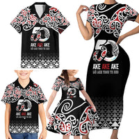 Kia Kaha Te Reo Maori Family Matching Short Sleeve Bodycon Dress and Hawaiian Shirt 50 Years Mo Ake Tonu Te Reo LT7 - Polynesian Pride