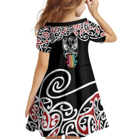 Kia Kaha Te Reo Maori Family Matching Summer Maxi Dress and Hawaiian Shirt 50 Years Mo Ake Tonu Te Reo LT7 - Polynesian Pride