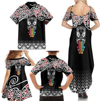 Kia Kaha Te Reo Maori Family Matching Summer Maxi Dress and Hawaiian Shirt 50 Years Mo Ake Tonu Te Reo LT7 - Polynesian Pride