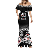 Kia Kaha Te Reo Maori Mermaid Dress 50 Years Mo Ake Tonu Te Reo - Polynesian Pride