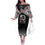 Kia Kaha Te Reo Maori Off The Shoulder Long Sleeve Dress 50 Years Mo Ake Tonu Te Reo - Polynesian Pride