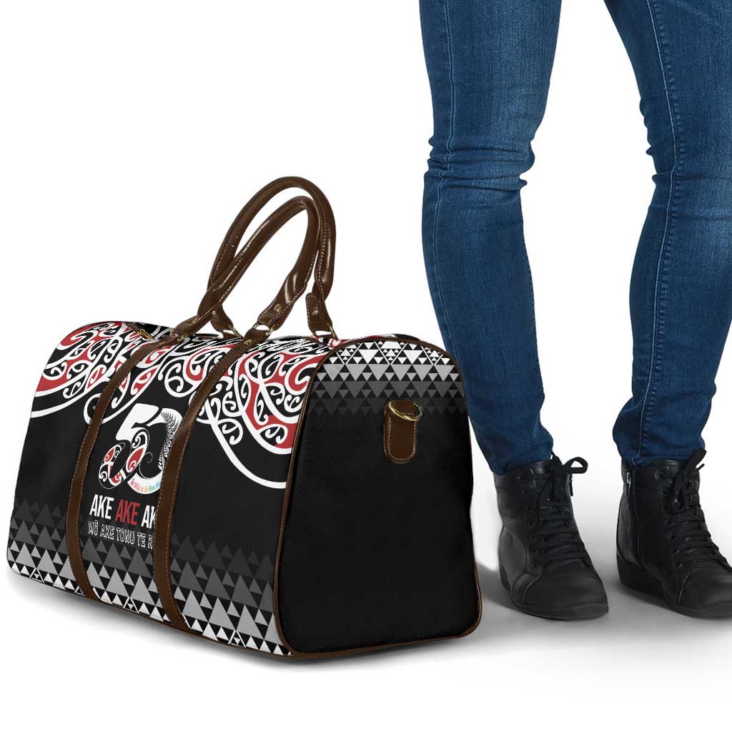 Kia Kaha Te Reo Maori Travel Bag 50 Years Mo Ake Tonu Te Reo - Polynesian Pride