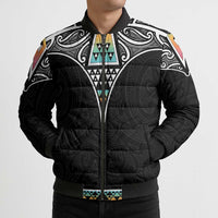 50 Years Kia Kaha Te Reo Maori Bomber Puffer Jacket Ake Ake Ake! - Polynesian Pride