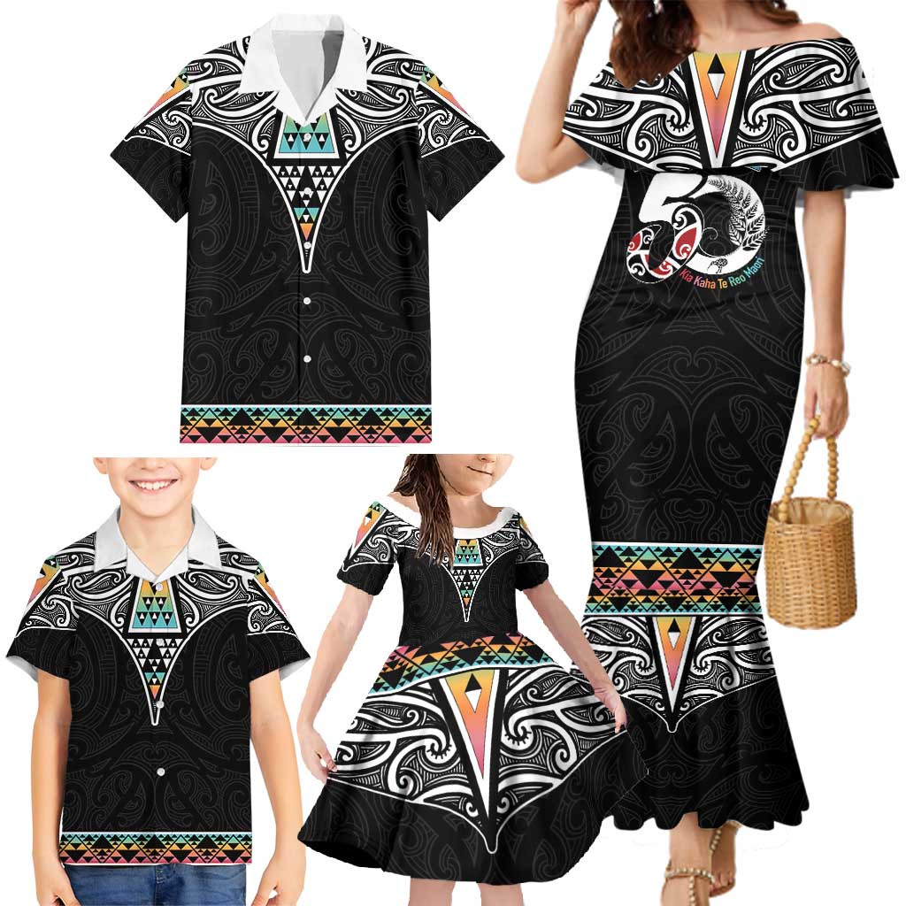 50 Years Kia Kaha Te Reo Maori Family Matching Mermaid Dress and Hawaiian Shirt Ake Ake Ake! LT7 - Polynesian Pride