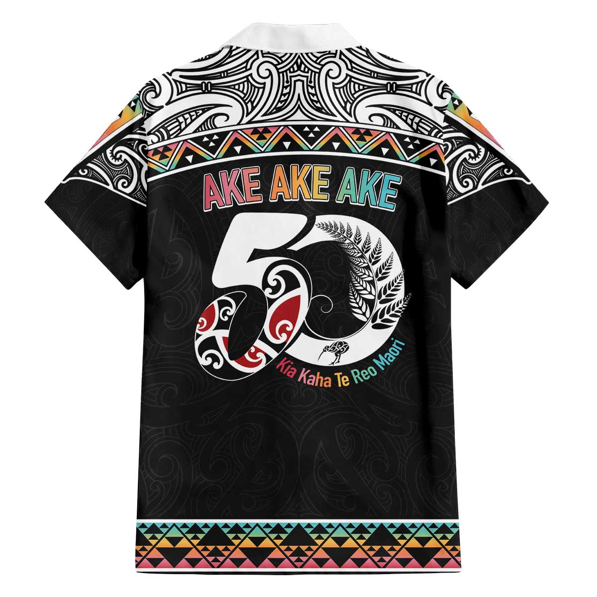 50 Years Kia Kaha Te Reo Maori Family Matching Off The Shoulder Long Sleeve Dress and Hawaiian Shirt Ake Ake Ake! LT7 - Polynesian Pride