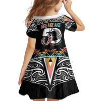50 Years Kia Kaha Te Reo Maori Family Matching Off Shoulder Maxi Dress and Hawaiian Shirt Ake Ake Ake! LT7 - Polynesian Pride