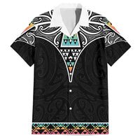 50 Years Kia Kaha Te Reo Maori Family Matching Off Shoulder Maxi Dress and Hawaiian Shirt Ake Ake Ake! LT7 Dad's Shirt - Short Sleeve White - Polynesian Pride