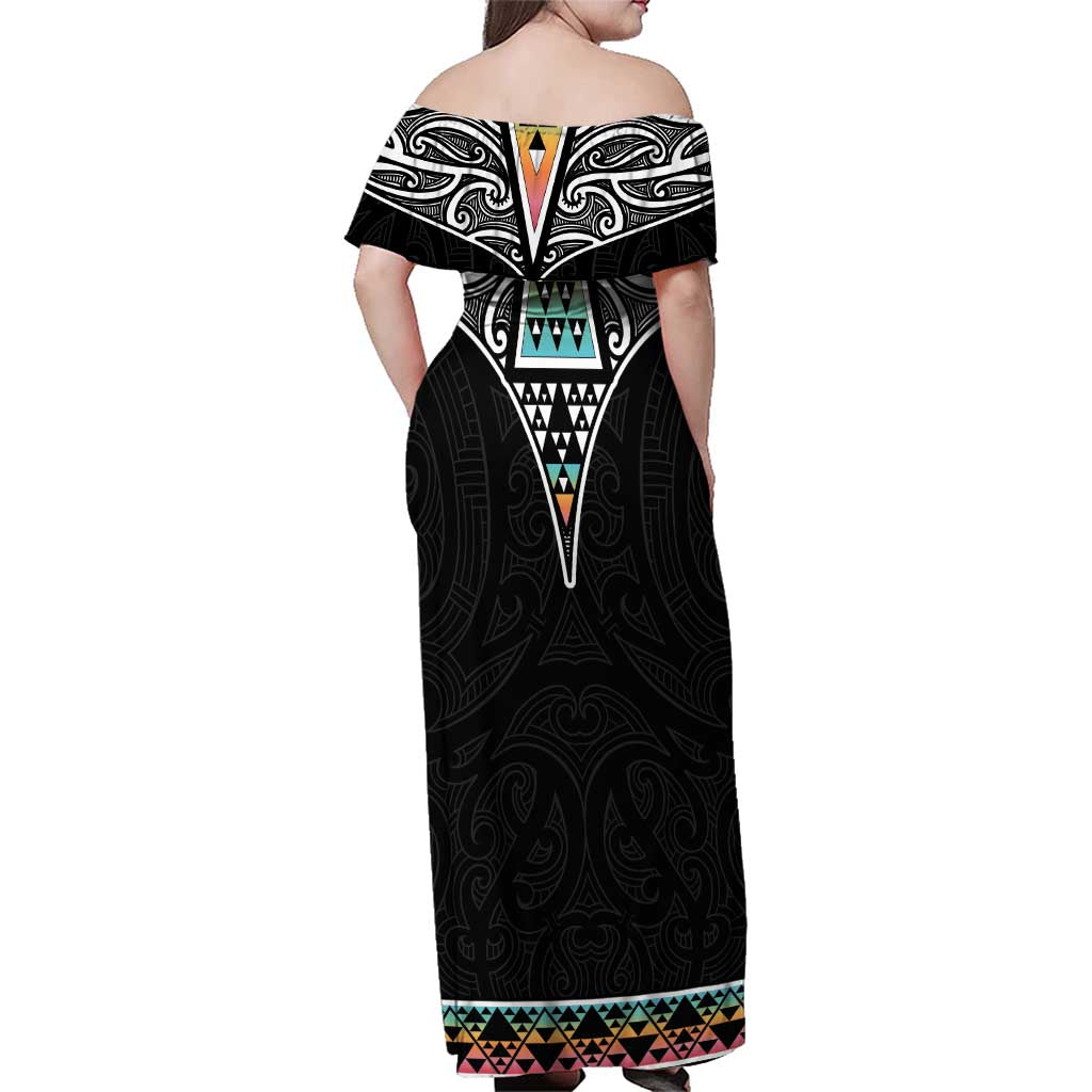 50 Years Kia Kaha Te Reo Maori Family Matching Off Shoulder Maxi Dress and Hawaiian Shirt Ake Ake Ake! LT7 - Polynesian Pride