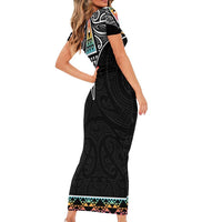 50 Years Kia Kaha Te Reo Maori Family Matching Short Sleeve Bodycon Dress and Hawaiian Shirt Ake Ake Ake! LT7 - Polynesian Pride