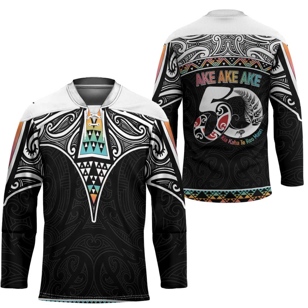 50 Years Kia Kaha Te Reo Maori Hockey Jersey Ake Ake Ake! - Polynesian Pride