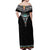 50 Years Kia Kaha Te Reo Maori Off Shoulder Maxi Dress Ake Ake Ake! - Polynesian Pride