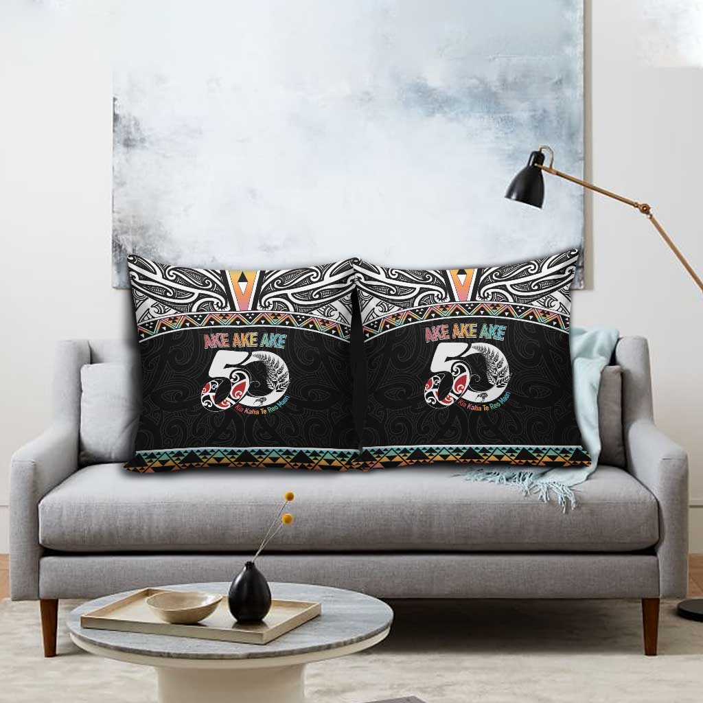 50 Years Kia Kaha Te Reo Maori Pillow Cover Ake Ake Ake! - Polynesian Pride