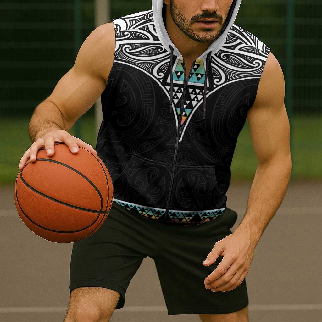 50 Years Kia Kaha Te Reo Maori Sleeveless Zip Hoodie Ake Ake Ake! LT7