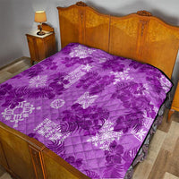 Hawaii Tapa Quilt Hibiscus Mix Hawaiian Quilt Patches - Violet LT7 - Polynesian Pride